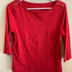 Red Quarter Sleeve Shirt